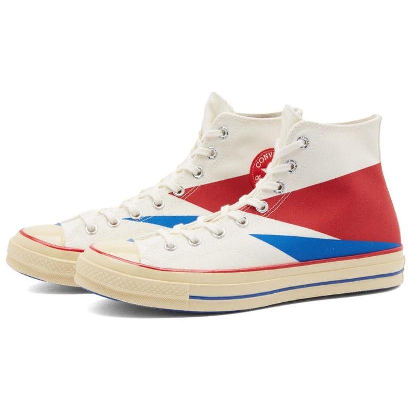 Converse Chuck 70 Plus Ретро Яйцо Модные Удобные Универсальные Прочные Высокие парусиновые кеды Унисекс Кроссовки Бежевый Красный Синий A07076C