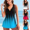 Women Fashion Gradient Sparkly Swimwear Two Pieces Bathing Suit Slim Swimming Swimsuit Swimdress Tankini Casual Beachwear S-6XL