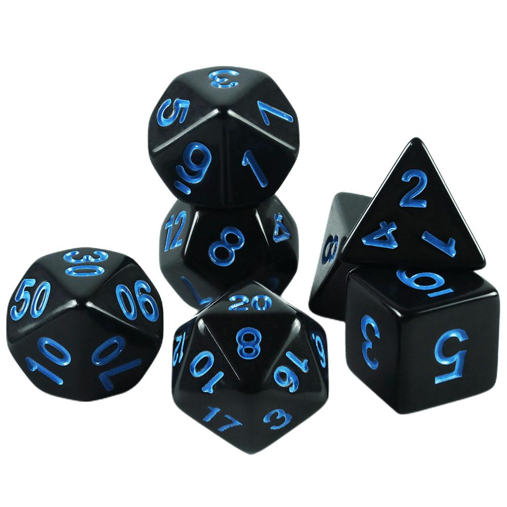 42 шт. Многогранные игровые кости с тубусом Набор непрозрачных костей Игра для D&D RPG COC Настольная игра, В качестве подарка