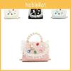 Chic And Fashionable Kids Handbag Featuring Cute Lace And Rhinestones For Girls