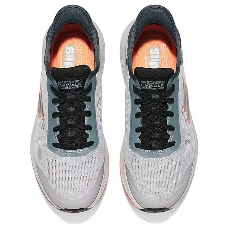 Skechers Go Walk Удобные Универсальные Низкие Повседневные Кроссовки Мужские Серый Синий 216584-GYBL