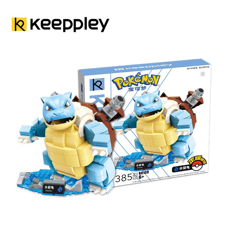 Keeppley Greninja Pokemon Строительные Блоки Charizard Mewtwo Blastoise Сборка 3D Модель Gyarados Мини Фигурка Кирпичики Игрушки для Детей