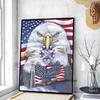 1pc American USA Flag  Poster Paper Print Home Bedroom Entrance Bar Cafe Art Painting Decoration
