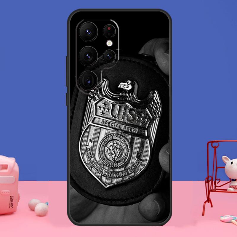 Чехол-символ полиции для Samsung Galaxy S24 S23 S22 S21 S20 FE Ultra Plus S8 S9 S10 Note 10 20 Ultra