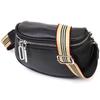Half-round Shoulder Bag Made of Genuine Leather VINTAGE Bag 22079 Black