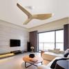 52 Inch Indoor Ceiling Fan Without Light 6 Speed Remote Control 3 ABS Blade Reversible Direct Motor for Home