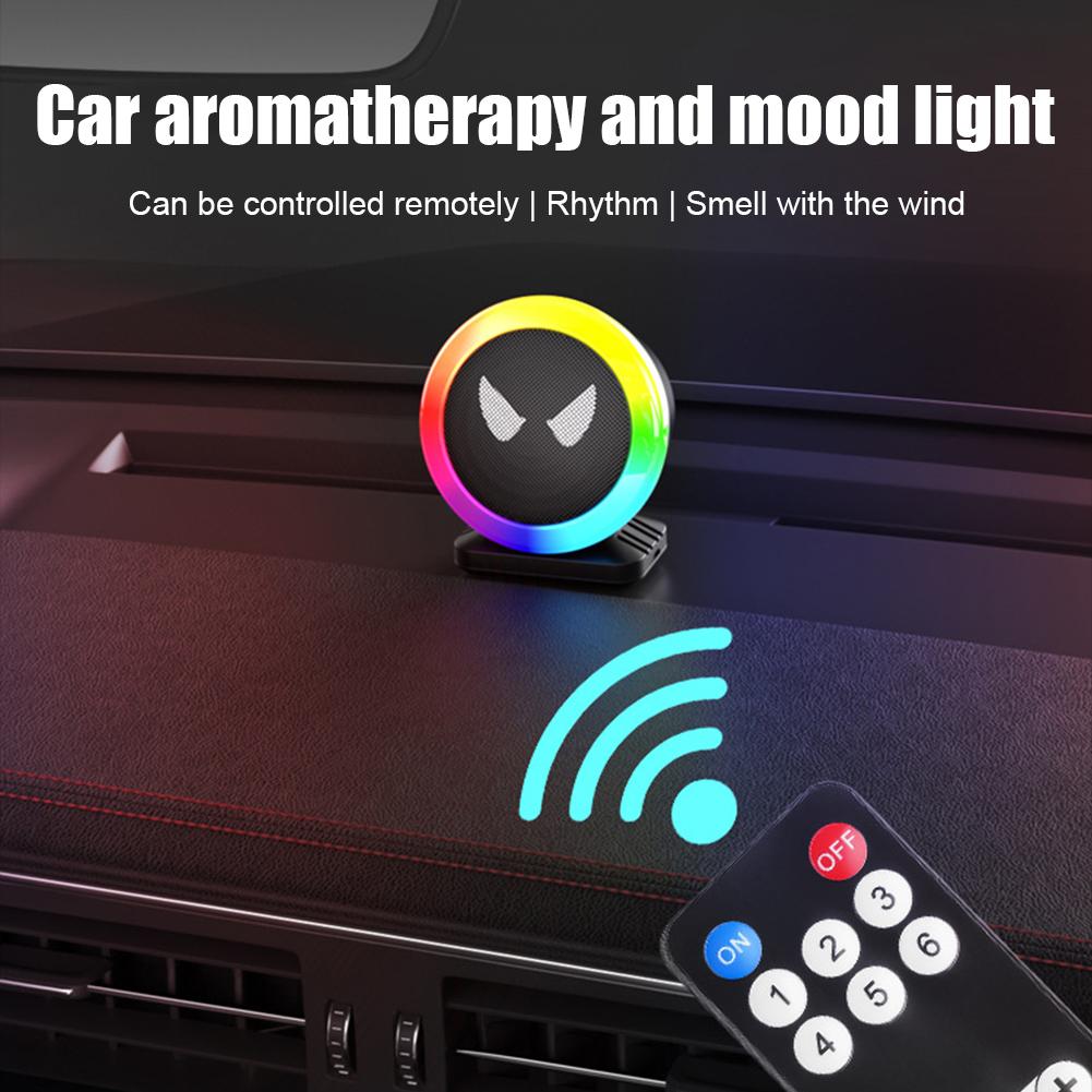 Ароматерапевтическая лампа-пикап Цветной ambient-освежитель воздуха RGB-подсветка, управляемая звуком Перезаряжаемый свет для автомобильного воздуховода