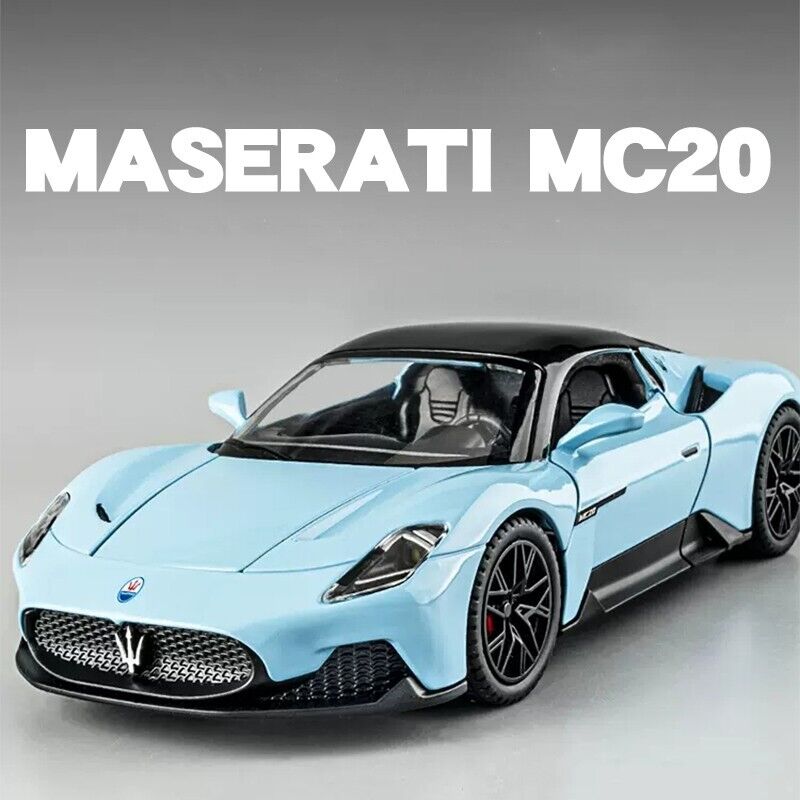 Масштаб 1/22 Maserati MC20, модель спортивного автомобиля со звуком и светом, откидная модель из сплава, литая под давлением модель автомобиля для детей, игрушка в подарок