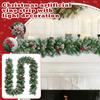 2.7M Искусственная ротанговая гирлянда из цветов иголок с подсветкой