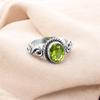 Хризолит Драгоценный Камень 925 Стерлинговое Серебро Ювелирные Изделия Ручной Работы Кольцо в Стиле Бохо для Женщин Подарок RR-14-4