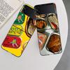 Sardines Canned Phone Case For Samsung Z Flip 7 6 5G Galaxy Z Flip 5 4 3 Black Hard Cell Cover Luxury PC Shell Coque