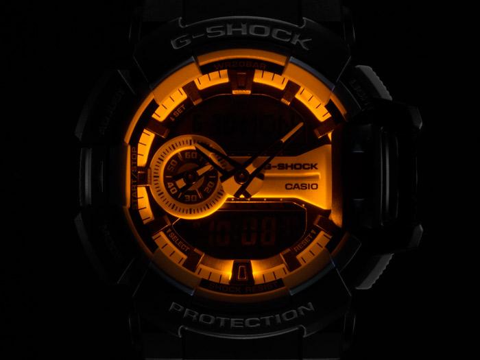 Casio Мужские часы G-SHOCK из смолы, водонепроницаемые 200 м, цифровые, ударопрочные, кварцевые, GA-400-1A
