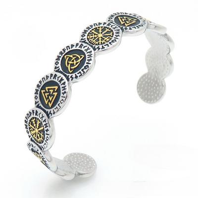 2025 Ретро Масонский Наручный Браслет Узел Викингов Треугольник Щит Одина Руна Мужской