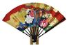Decorative Folding Fan Imperial and White Plum with Folding Fan Boxed (Kyoto Sensu)Double-sided Carriage/red Stand,