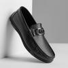 Мужские повседневные ленивые кожаные туфли летние прорезные туфли-мокасины мужские мягкая подошва дышащие мужские деловые туфли