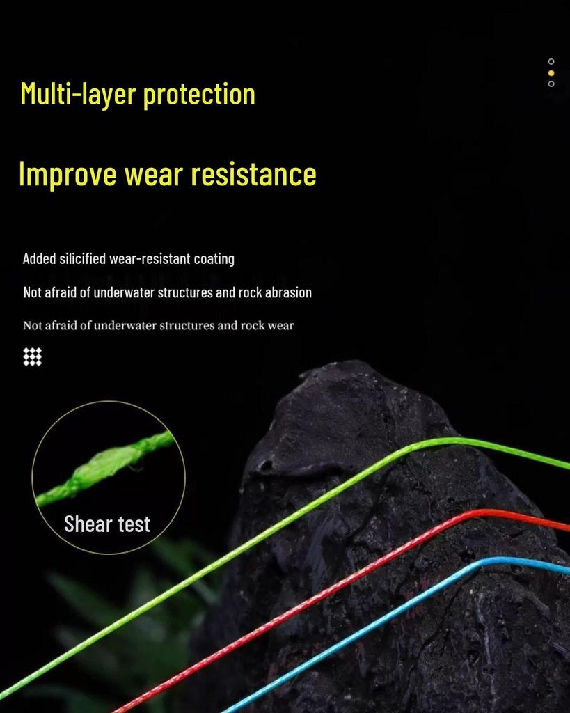 Новая 10-метровая плетёная леска 12+1 нить: Супергладкая, прочная, однотонная леска для ловли на приманку черного басса