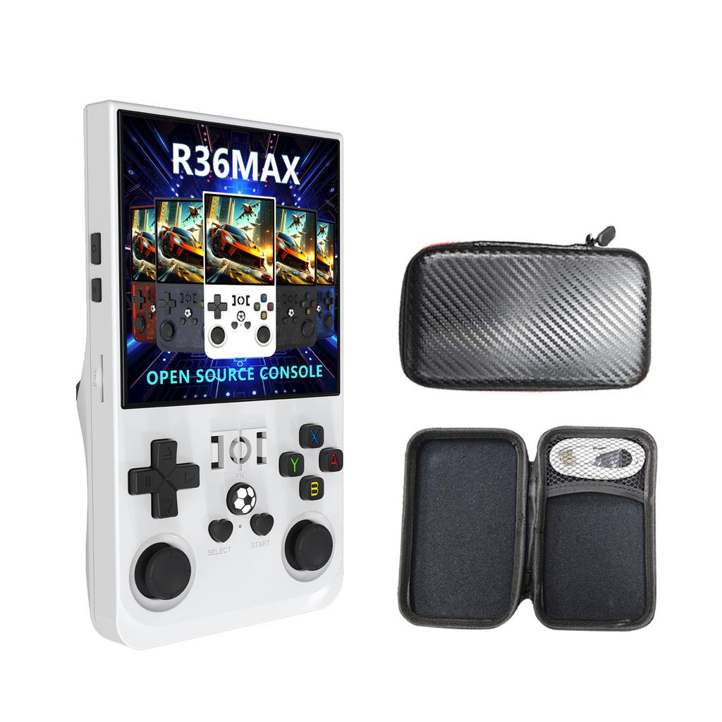 R36MAX 4-дюймовый IPS-экран Портативная игровая консоль 64 ГБ Видеоигровая консоль Аккумулятор 4000 мАч Перезаряжаемая консоль