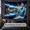 Custom Name Text Tapestry,Erling Haaland Decorative Wall Hanging, Background Tapestry For Home Bedroom