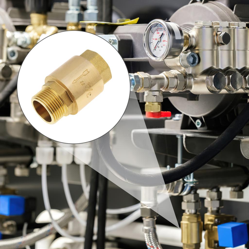 Обратный клапан с латунной наружной резьбой 3/4 дюйма для скважинных насосов / ирригационных систем / промышленных трубопроводов, односторонние обратные клапаны