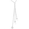 [P6893] - Silver Necklace 'Sissi' Silver White (rhodium-plated) - 80x6 Mm