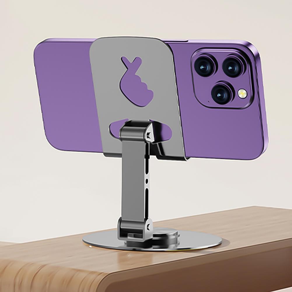 Полностью металлический держатель для мобильного телефона с вращением на 360 градусов, двухосевой складной многоугольный регулируемый для всех мобильных телефонов iPhone iPad