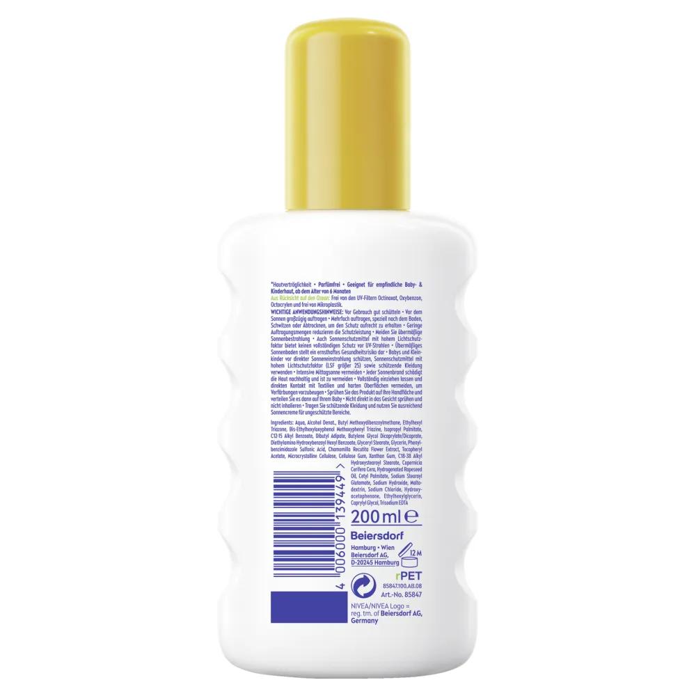 NIVEA SUN Kids Sensitive Protection Sun Spray SPF50+, 200ml