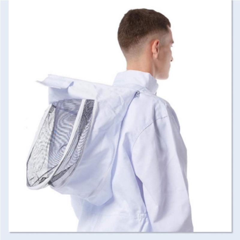 Утепленный цельный хлопковый костюм пчеловода с просторным капюшоном для защиты от укусов