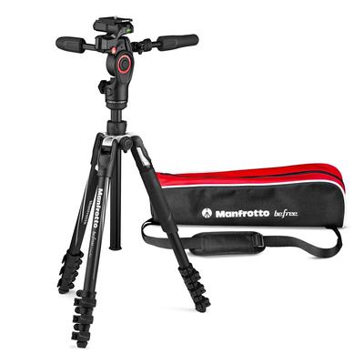Штатив Manfrotto befree Advanced Live Travel, головка, грузоподъемность 6 кг, высота до 151 см, для ведения видеоблогов на YouTube, в комплекте сумка для переноски, 3-сторонняя MH01HY-3W