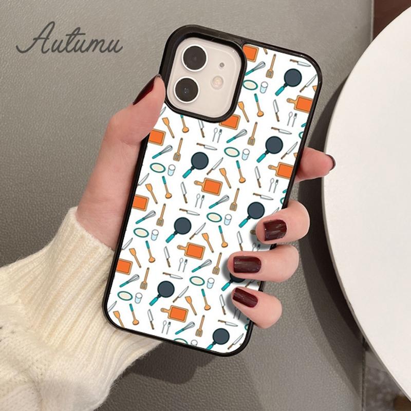 Чехол для телефона с кухонными инструментами для iPhone 11 12 13 14 Pro Max mini X XR XS SE 2020 5 6S 7 8 Plus Samsung Galaxy S21 S22 чехол-накладка