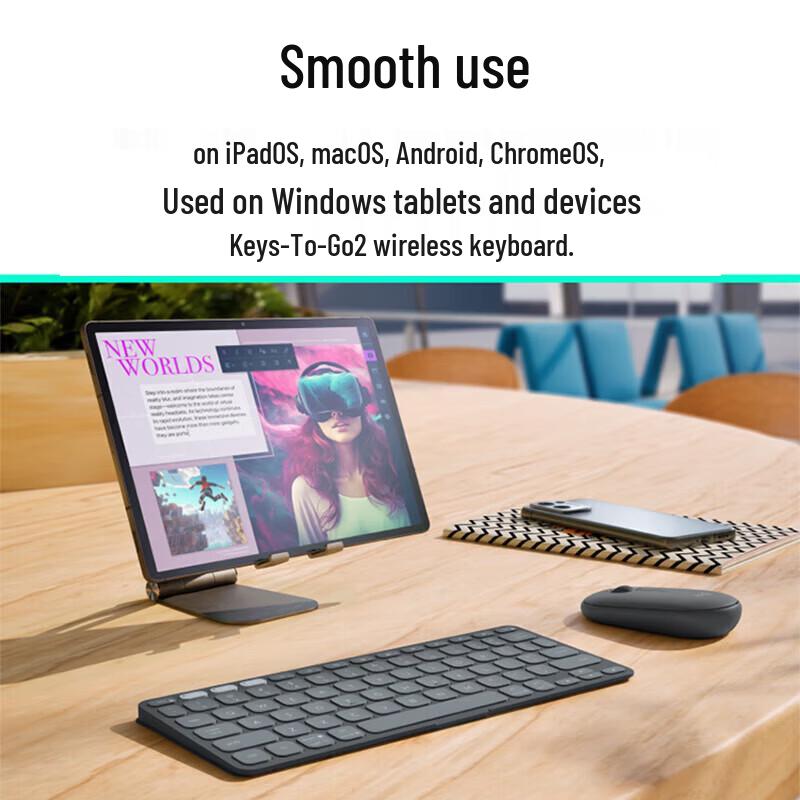 Logitech Keys-To-Go 2 Bluetooth Portable Keyboard