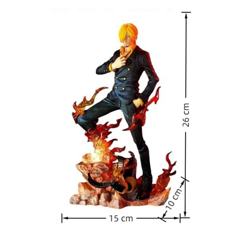26см Аниме One Piece коллекция персонажей Луффи Зоро Санджи Нами Эйс полимерная модель статуэтка коллекционная игрушка подарки украшения