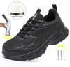 Модная зимняя рабочая обувь на платформе для безопасности Мужская Женская Рабочие кроссовки Легкий стальной подносок Неразрушаемая обувь Защита от ударов Ботинки на толстой подошве