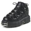 Туфли-лодочки на толстой платформе с металлическим декором Брендовые готические ботильоны на шнуровке Мотоциклетные ботинки Женская обувь для пешего туризма Туфли-лодочки