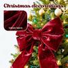 Large Velvet Christmas Bows (6 Ft) — Large Bows For Christmas Tree Topper, Wreaths, Mantle, Front Door