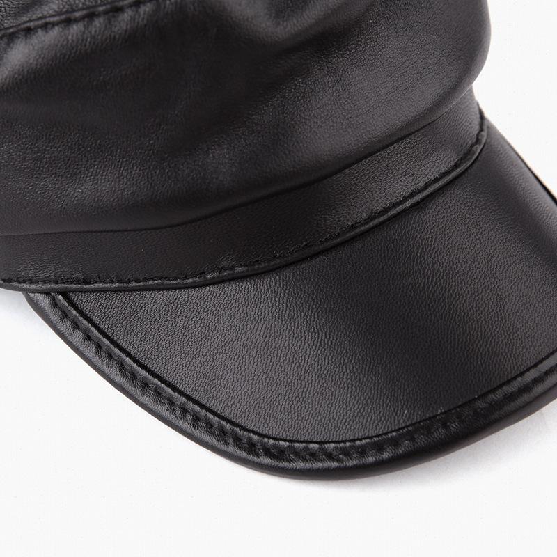 Осенне-зимняя повседневная восьмиугольная шляпа из овчины Кепка газетчика