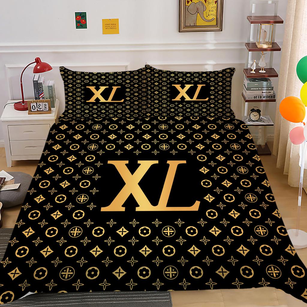 3D Geometric Bedding Set with Line Down Duvet and Pillowcase 2/3 Pieces AU180 * 210 Full Size Soft Home Decoration