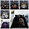 Комплект постельного белья с рисунком ужасов в виде черепа 3D для мальчиков и мужчин, пододеяльник, наволочка, 2/3 шт., подарок на Хэллоуин, мягкий чехол из микрофибры, домашний текстиль