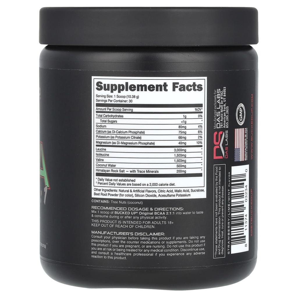 Original Bcaa 2:1:1, Strawberry Mojito, 311.57G(10.99Oz)
