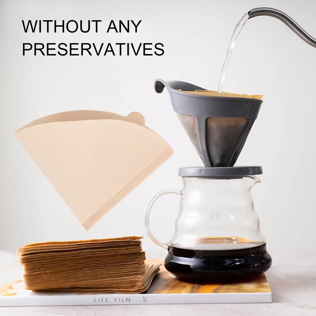 Бумага для кофейных фильтров, 100 листов, конусообразная, для кофеварок, для коммерческого и домашнего использования (Бумага для фильтра V02, 100 листов)