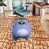 Bear And Blue Critter Adventure Office Rug Chair Mat, Game Carpet, Suitable for Front Door, Bedroom, Living Room, Desk, Holiday Gift