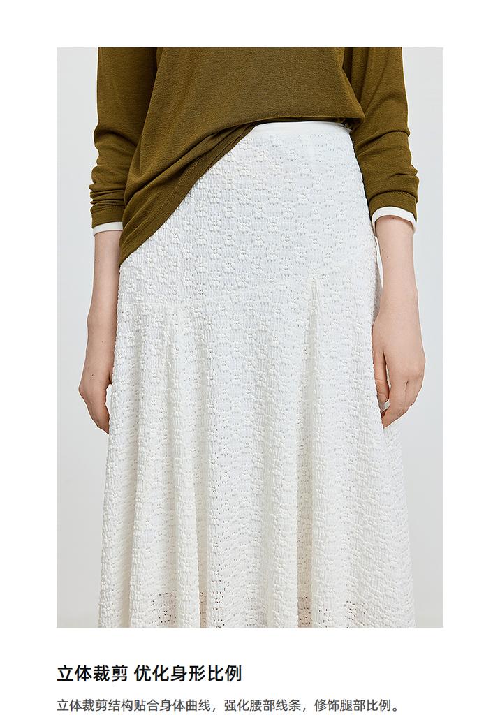 LILY French floral midi skirt for women