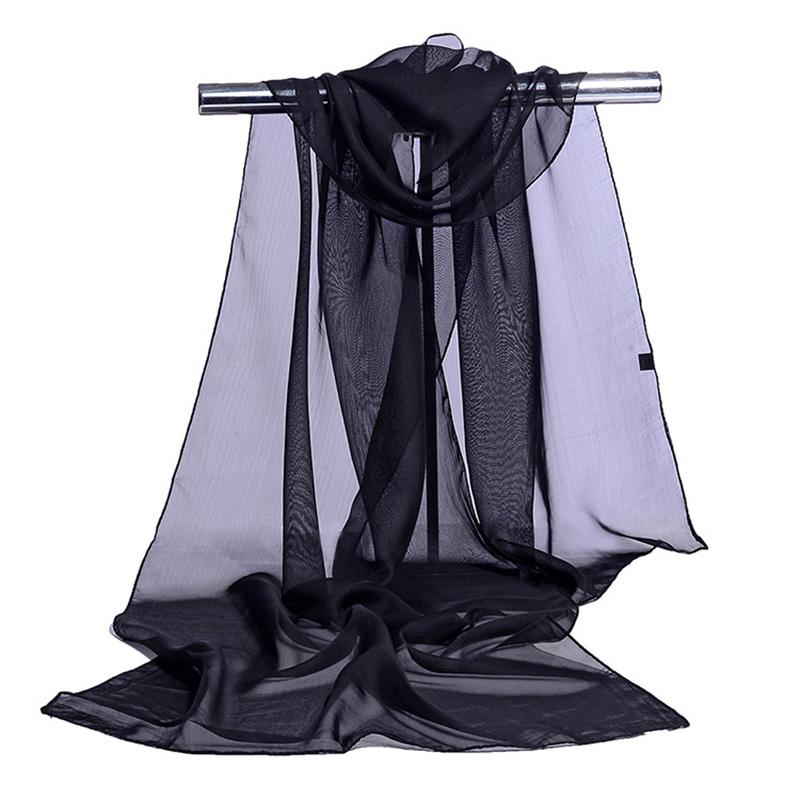 Корейское женское свадебное вечернее платье Шарф Однотонный Прозрачный Шифон Шелк Шарф Летнее Пляжное Полотенце Солнцезащитная Накидка R22