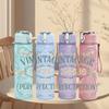 1PC Vintage Perfection Stamp 750ml sports water bottle leakproof straw lid outdoor office home