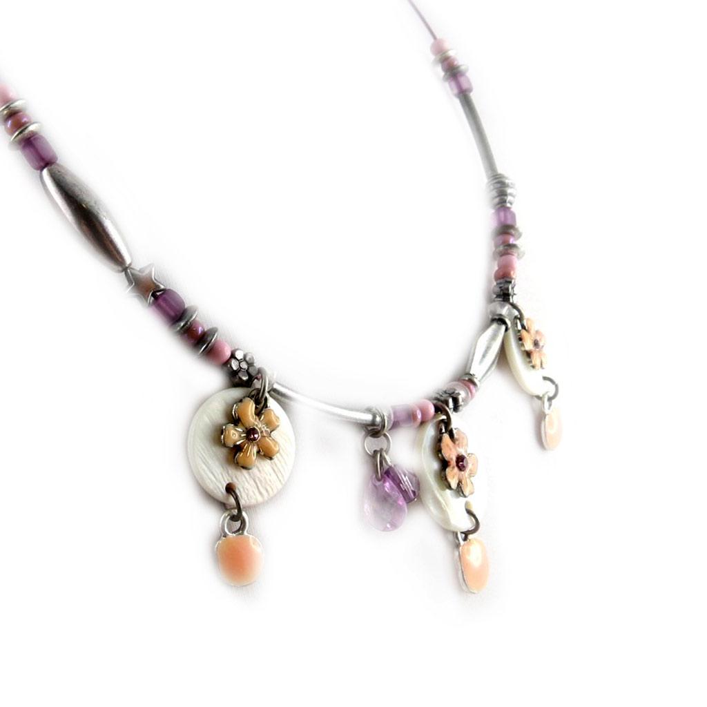 Les Trésors De Lily [E1701] - Дизайнерское колье Ludivine, розовое