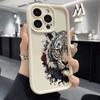 Intricate Tiger Head with Roses Phone Case For iPhone 17 Pro Max 16E 15 Pro 14 13 12 11 Mini AIR XS XR XS 8Plus Flexible Anti Sc