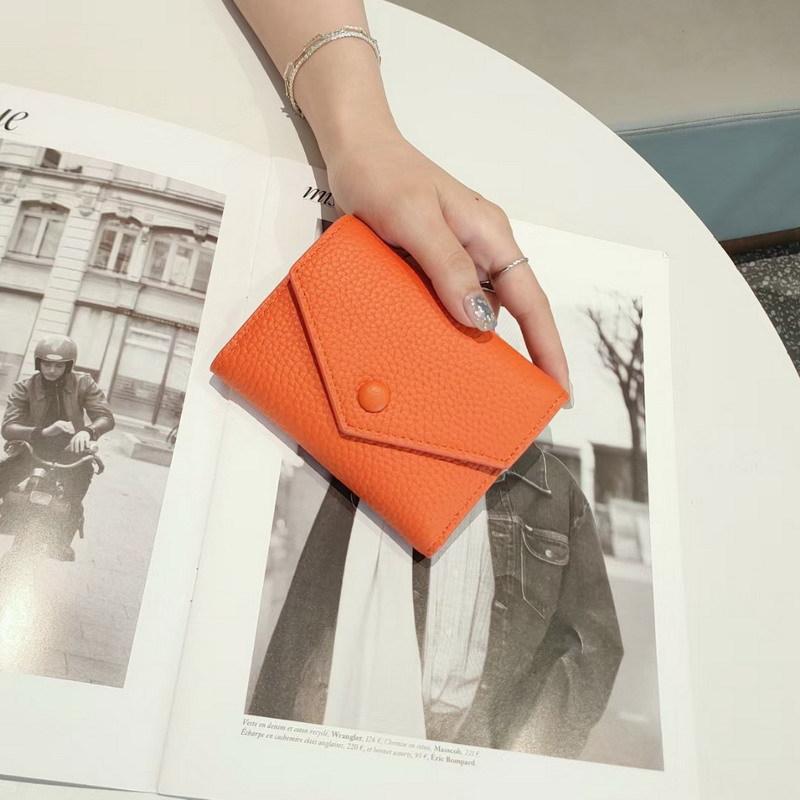 Кошелек Женский Новый Кожаный Скидка 30% Кошелек Первый Слой Коровья Кожа Мешочек для Мелочи Универсальный Тренд Короткий Маленький Карманный Кошелек