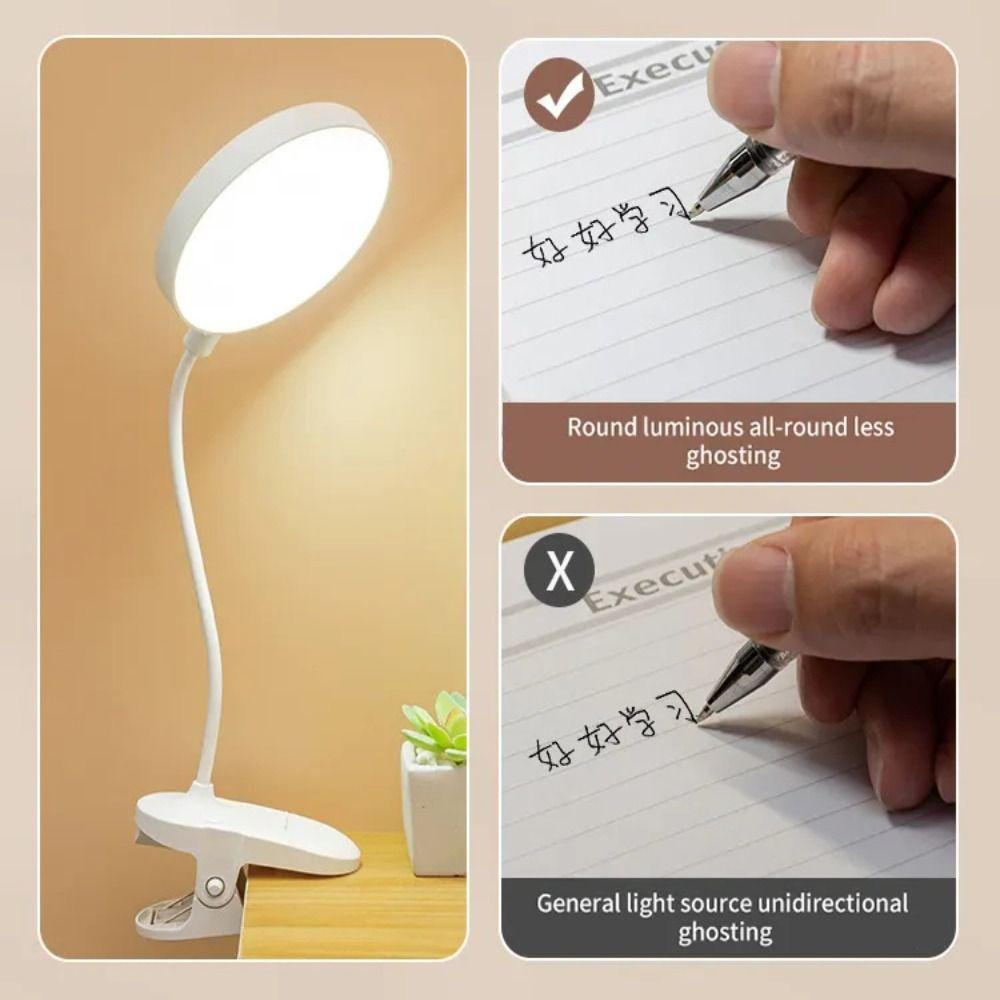 USB Charging Table Lamp With Clip LED Light Creative Reading Night Light Bed