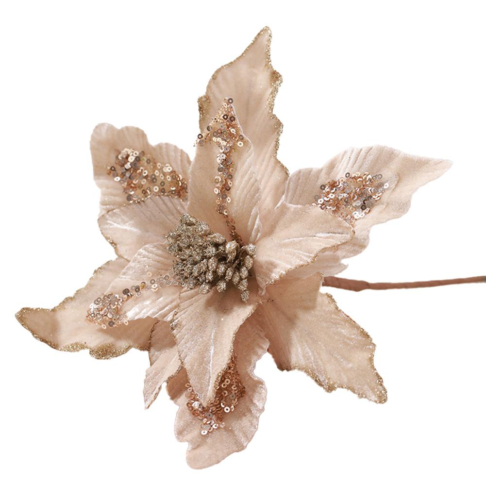 Украсьте свой дом или офис реалистичными рождественскими тканевыми цветами