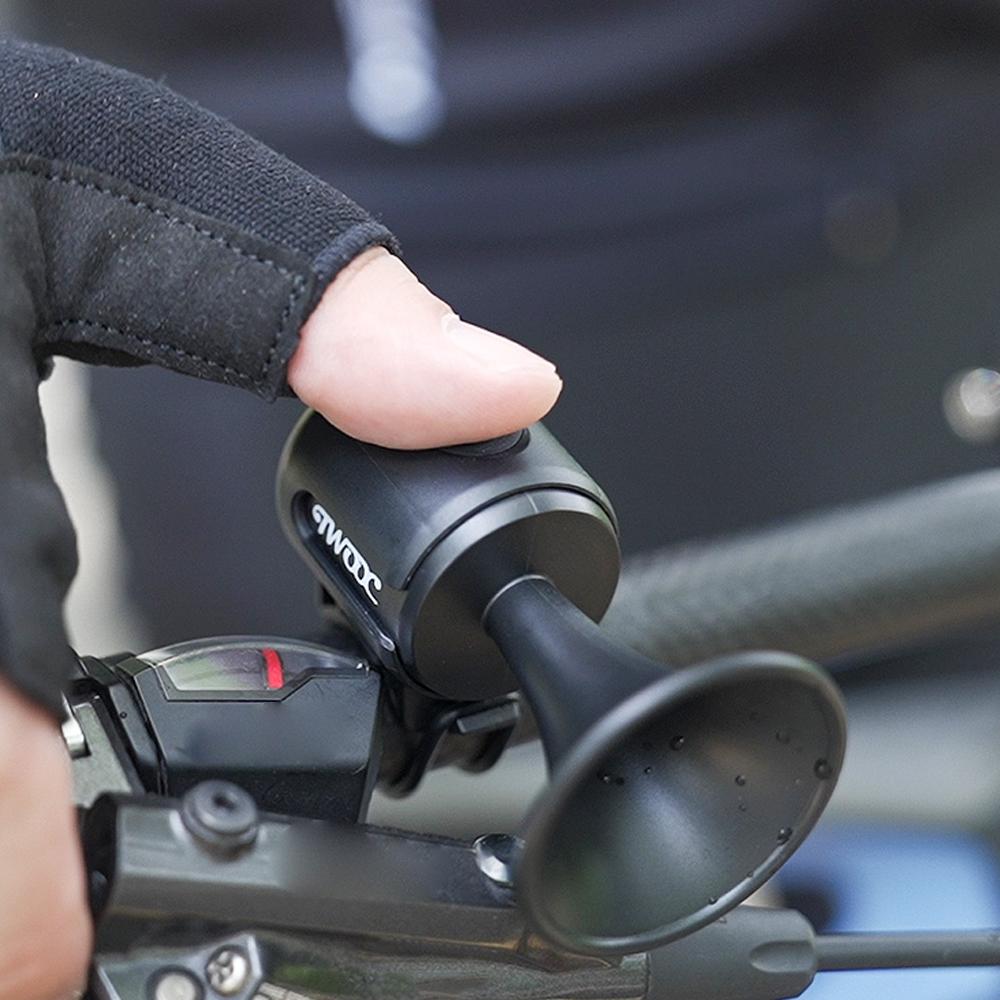 TWOOC Электрический велосипедный звонок 120 дБ, мини-велосипедный рожок с питанием от батареи, водонепроницаемый для горного велосипеда MTB