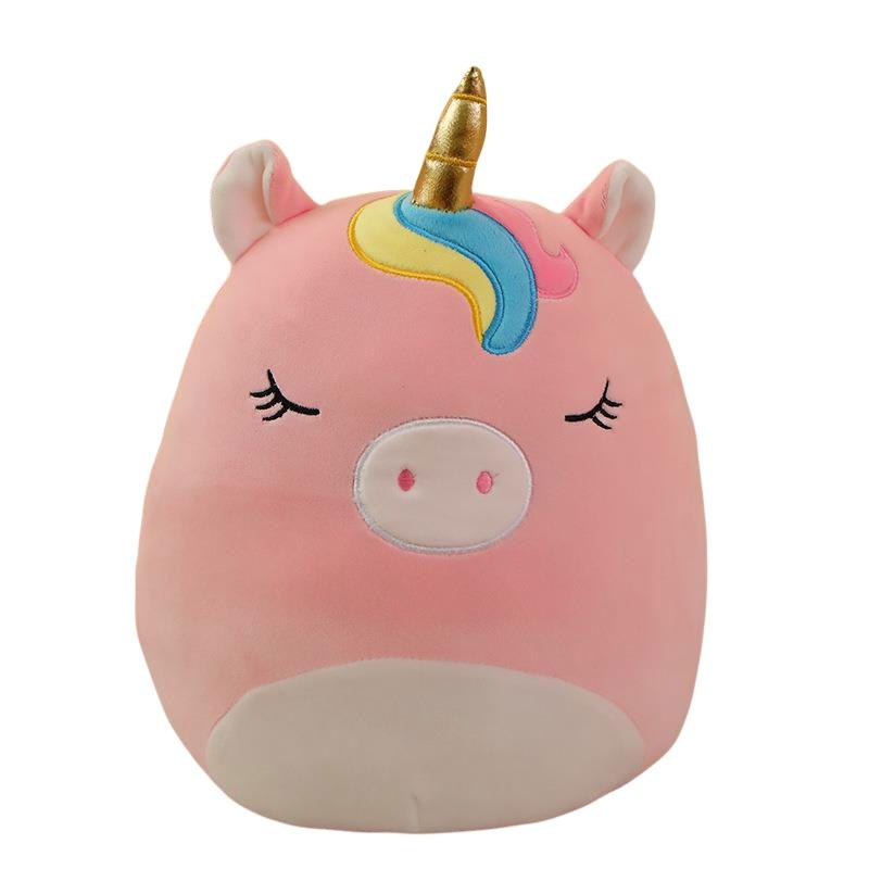 Soft Plush Unicorn And Cow Pillow Cushion Cartoon Animal Stuffed Toy For Girls 35cm